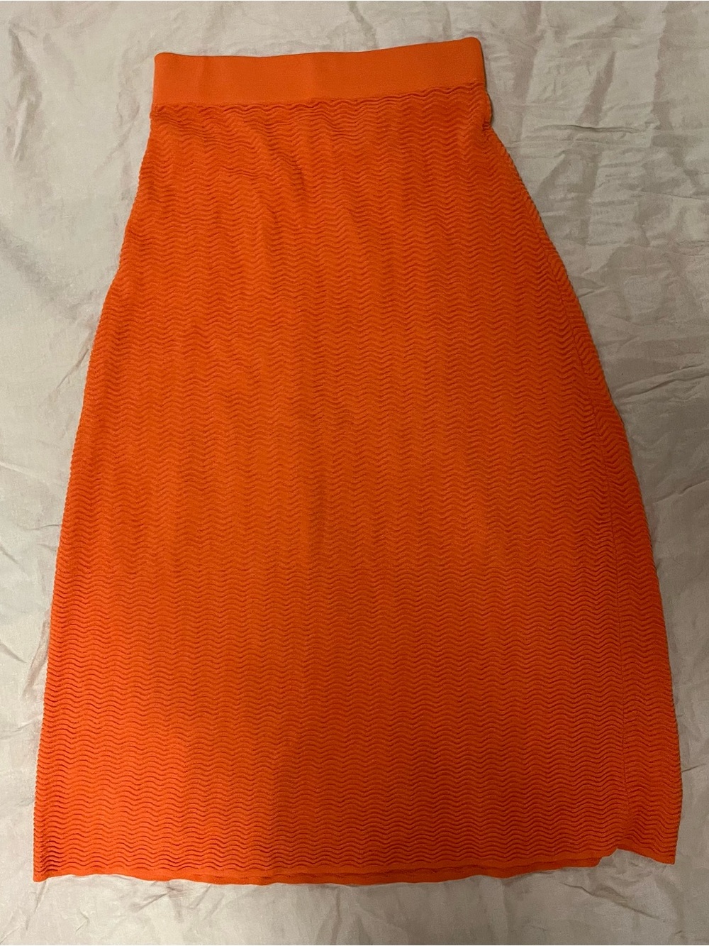 SOLID & STRIPED Orange Knit Maxi Skirt - Picture 2 of 9